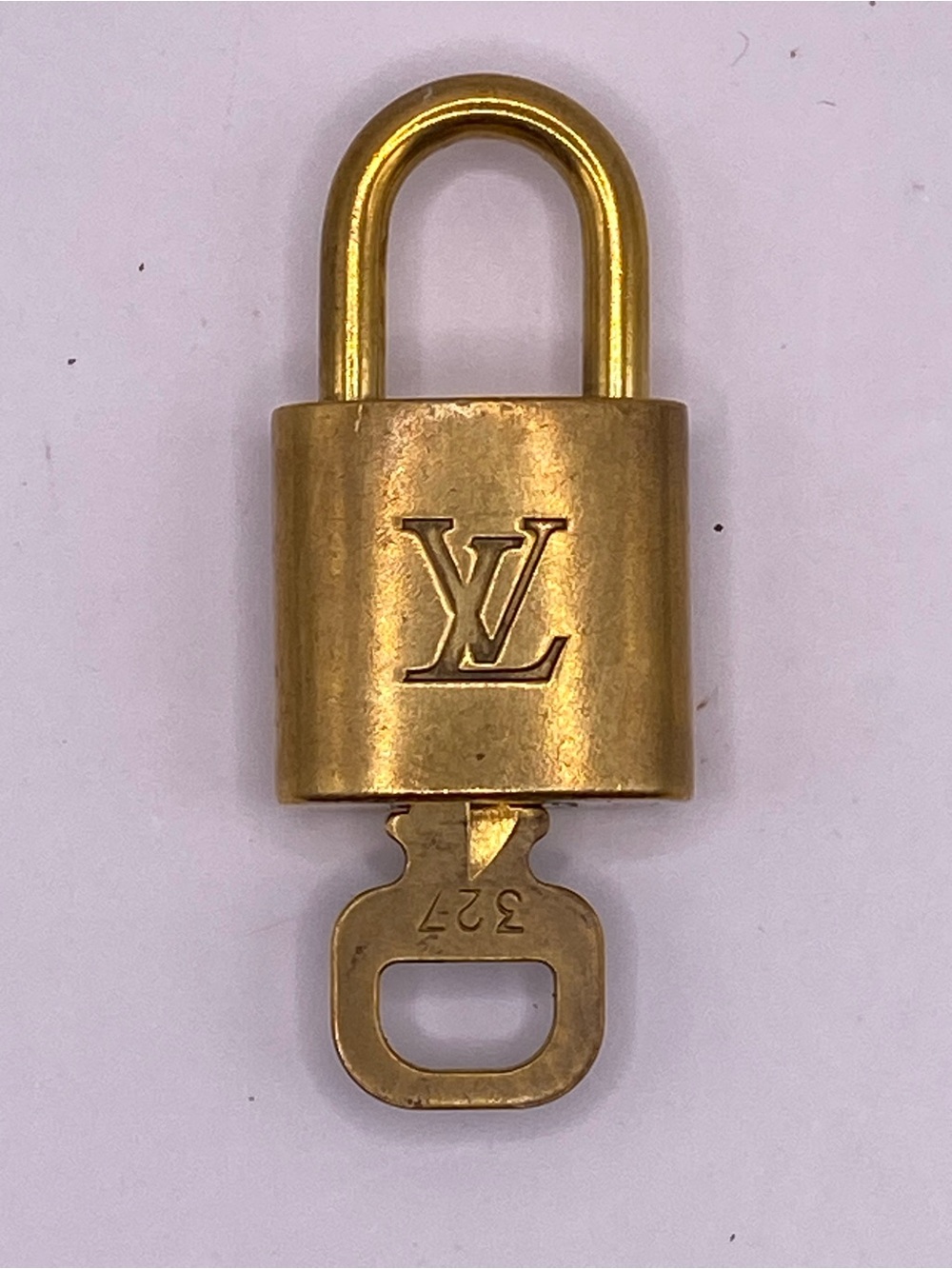 Louis Vuitton Brass Padlock & Key Set 327 Paris Made in France